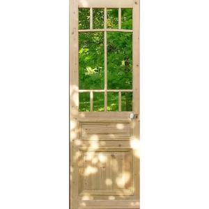 Series Of 6 Old Glass Doors Showcase Library Partition