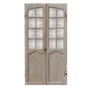 Double Glass Door From The 18th Century In Oak Woodwork