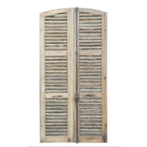 Two Pairs Of Antique Oak Shutters Dressing Room Cupboard Doors Wall Decoration