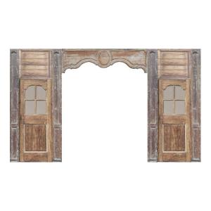 Boiserie D’alcôve  D’époque XVIIIème Portes Vitrées Anciennes