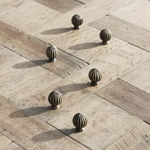 Six boutons de porte anciens en bronze Maison Fontaine catalogue Art Déco - Art Nouveau