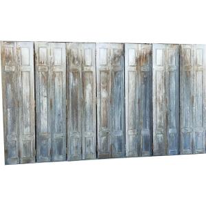 Superb Set Of Nineteenth Shutters With Their Old Patina Door Woodwork Shutter Doors