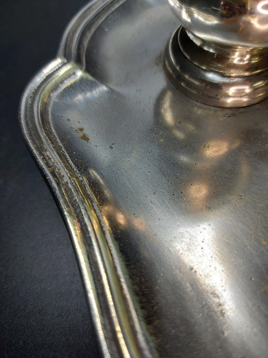 Inkwell Silver Metal Epoque 18th Century-photo-2