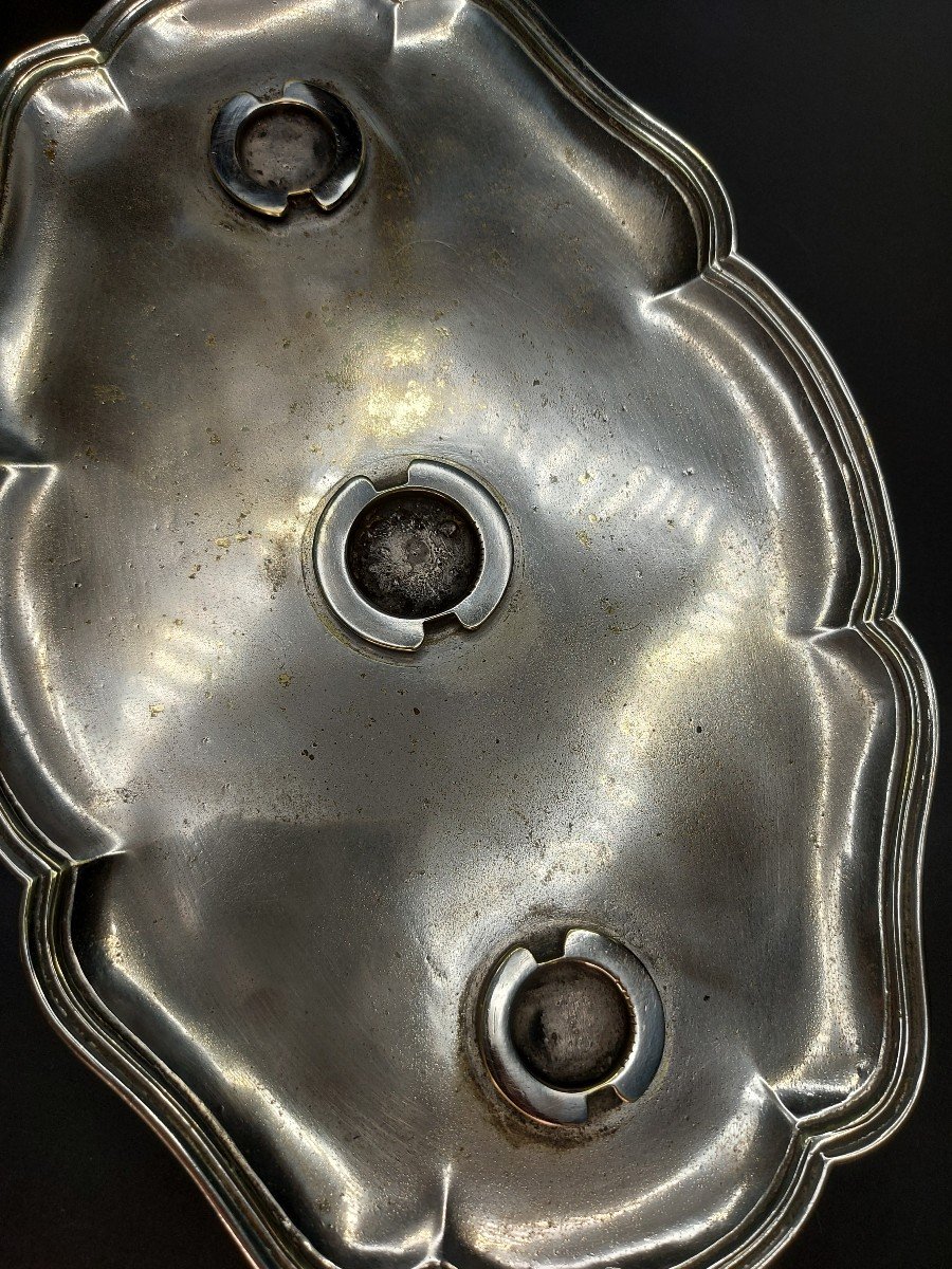 Inkwell Silver Metal Epoque 18th Century-photo-3