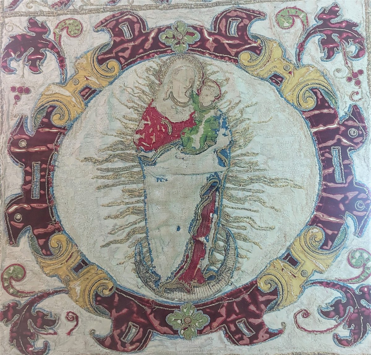 Religious Embroidery (orfrois) Period Late 16th Century-photo-2