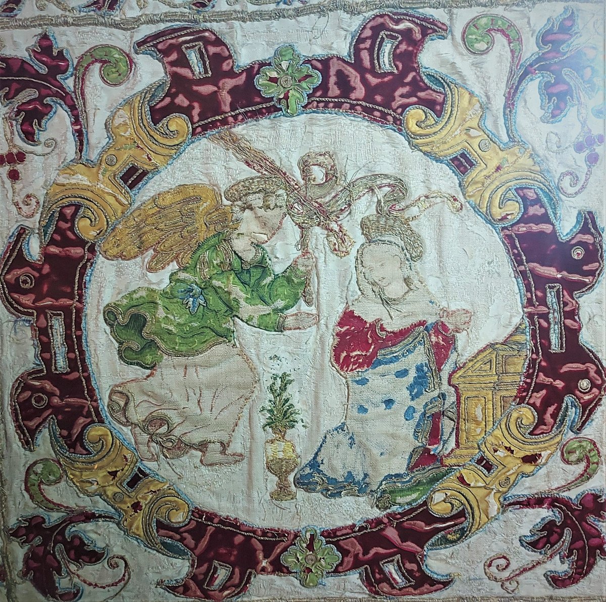 Religious Embroidery (orfrois) Period Late 16th Century-photo-3