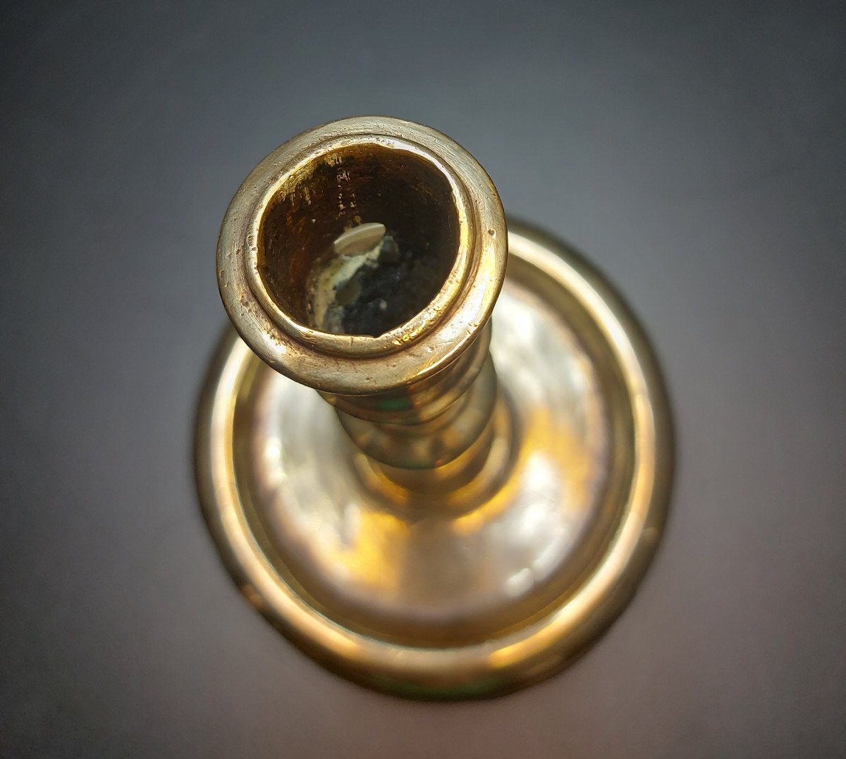 Bougeoir En Bronze 17e Siècle-photo-4