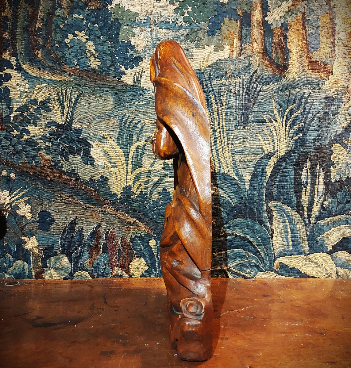 Proantic: Virgin In Carved Wood 18th Century