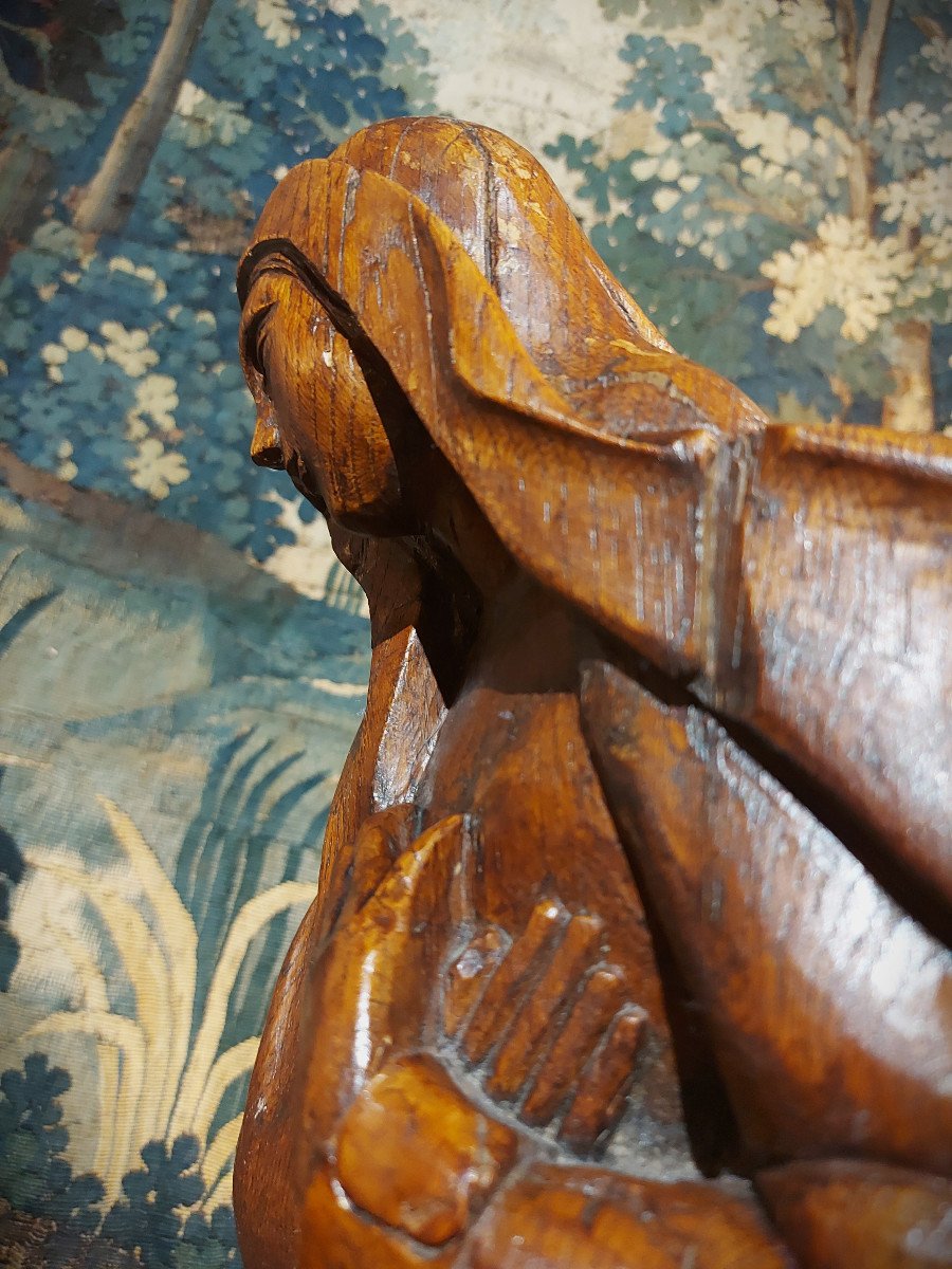 Proantic: Virgin In Carved Wood 18th Century