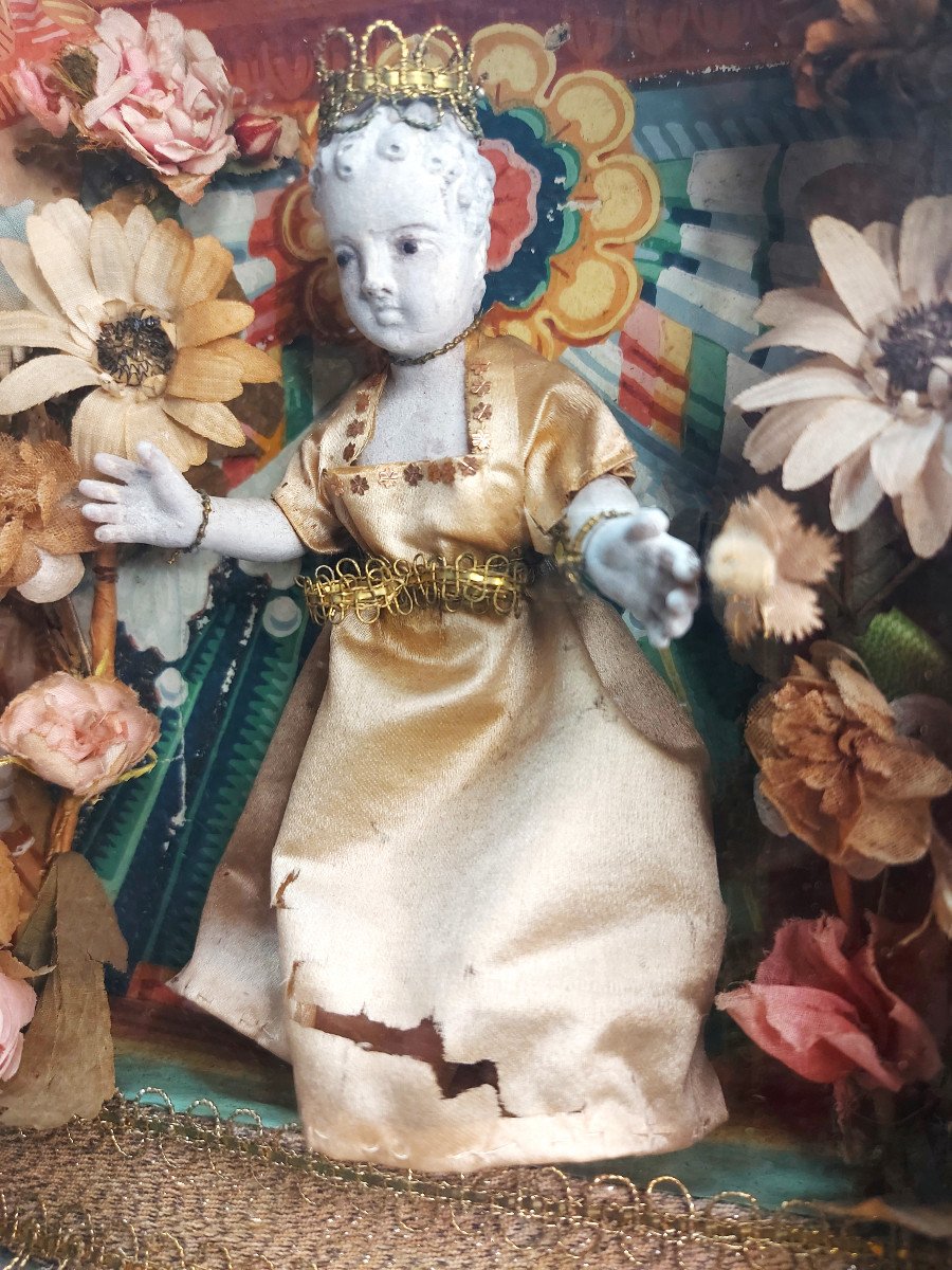 Child Jesus Composition Under Glass-photo-2