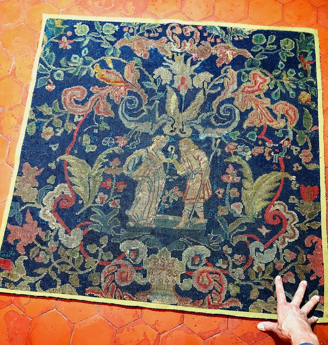 Tapisserie Scène Galante Epoque Louis XVI-photo-2