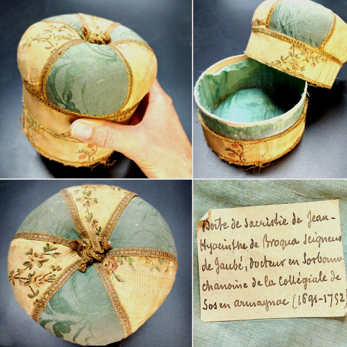 Boite De Sacristie En Tissus Epoque 18e Siècle
