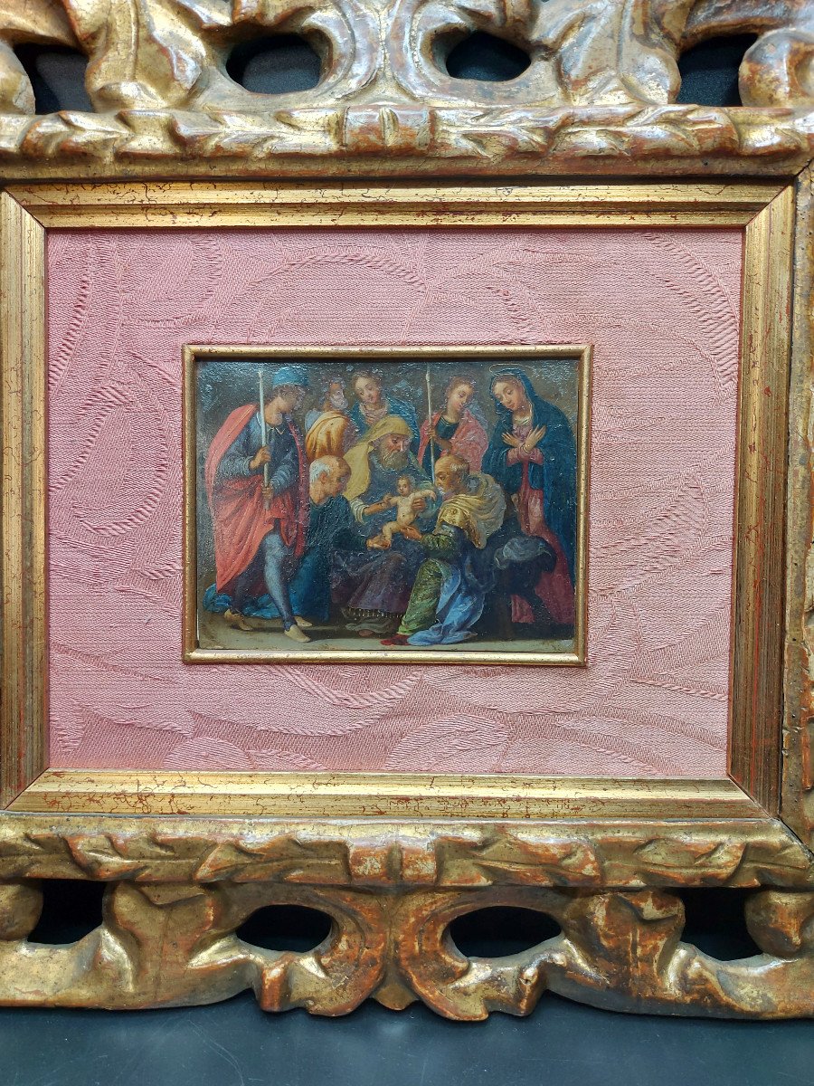 Circoncision De Jésus Huile Sur Cuivre 17e Siècle-photo-3