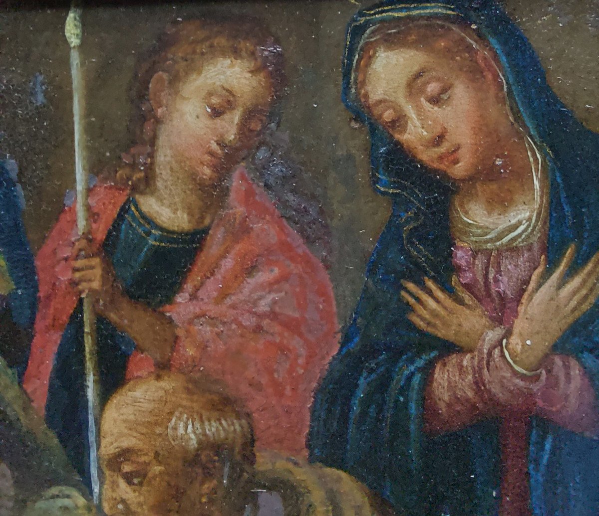 Circoncision De Jésus Huile Sur Cuivre 17e Siècle-photo-6