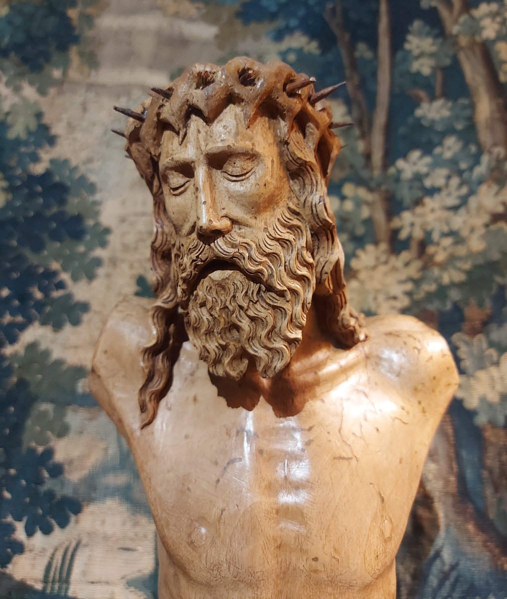 Christ In Carved Wood Late 16th Century-photo-2