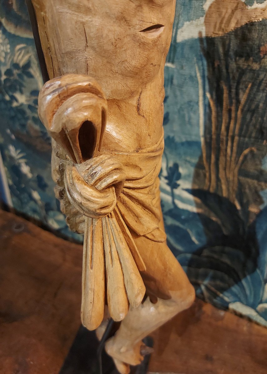 Christ In Carved Wood Late 16th Century-photo-5