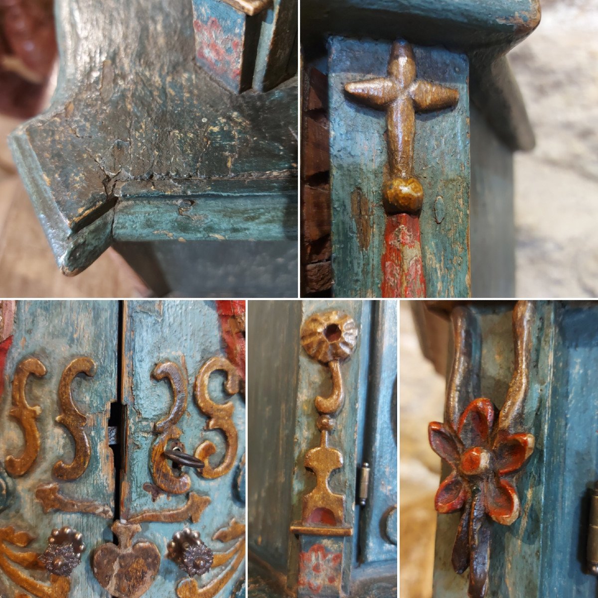 18th Century Miniature Two Body Furniture-photo-6