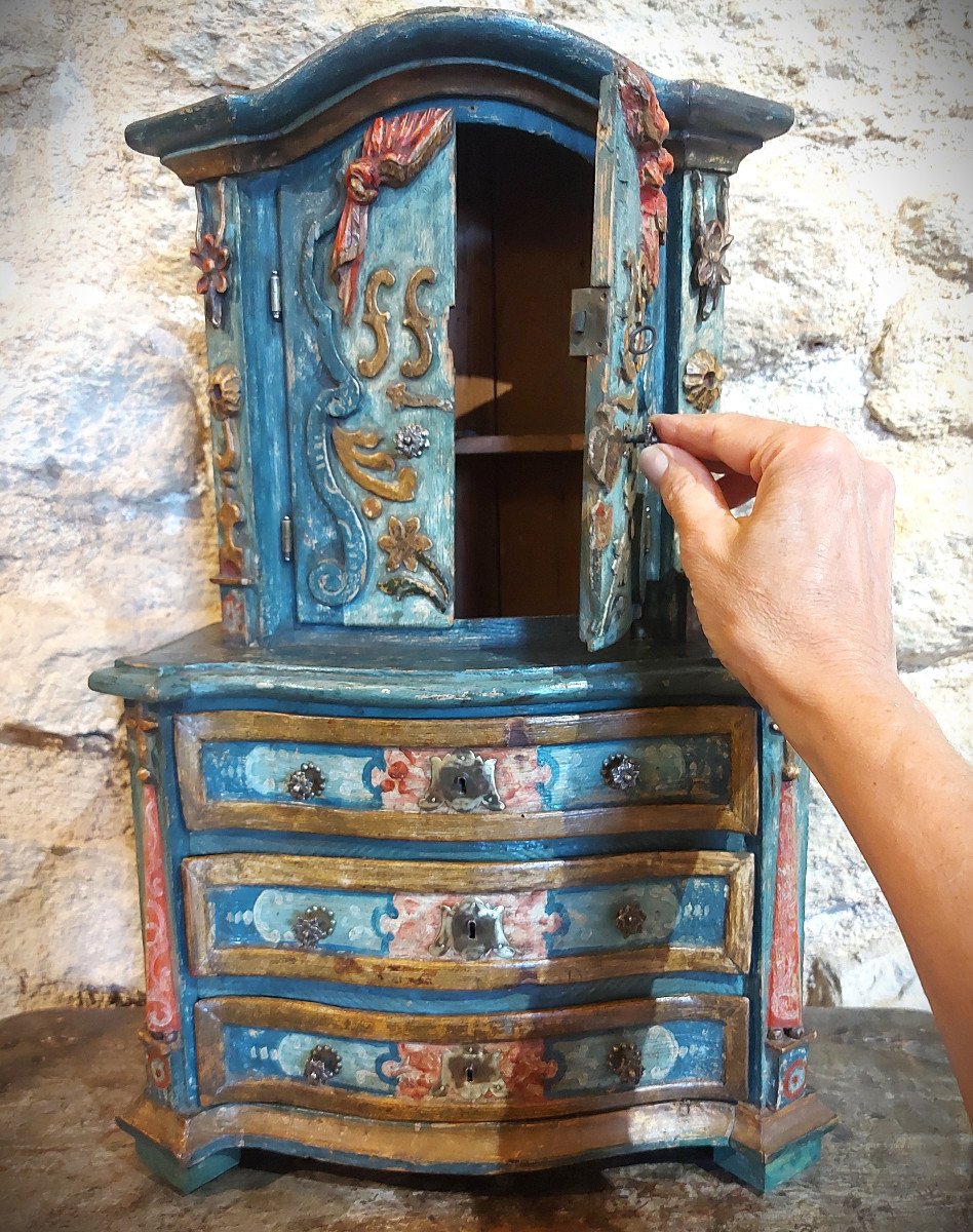 18th Century Miniature Two Body Furniture