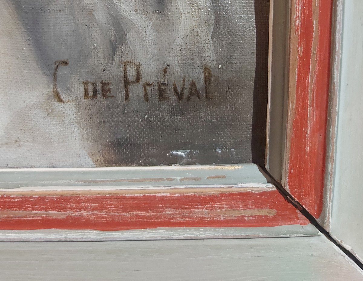 Still Life: Coffee Pot With Lemons C. De Préval Circa 1900-photo-3