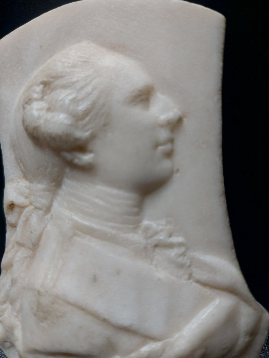 Louis XV Marble Profile 18th Century-photo-2