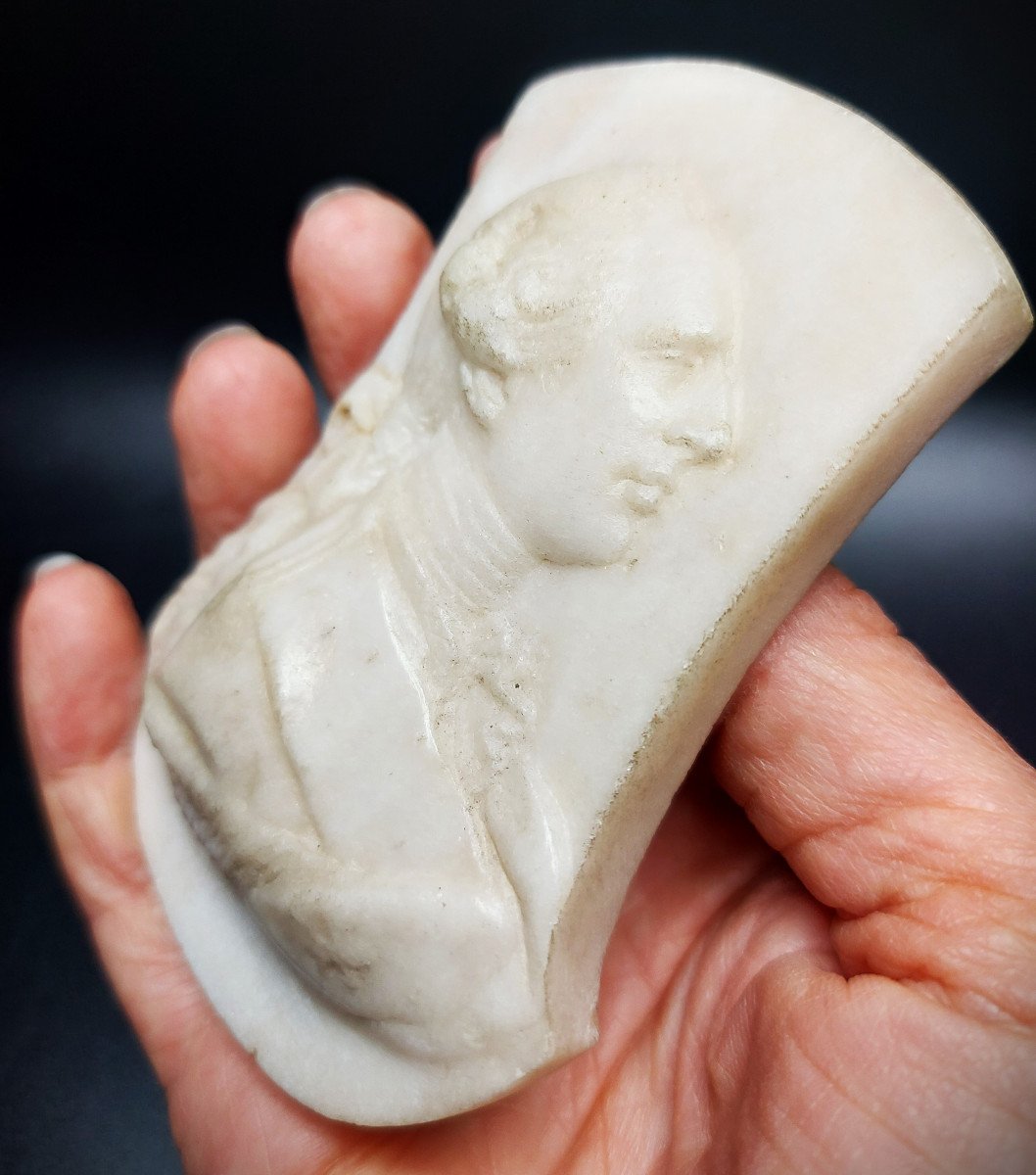 Louis XV Marble Profile 18th Century-photo-5