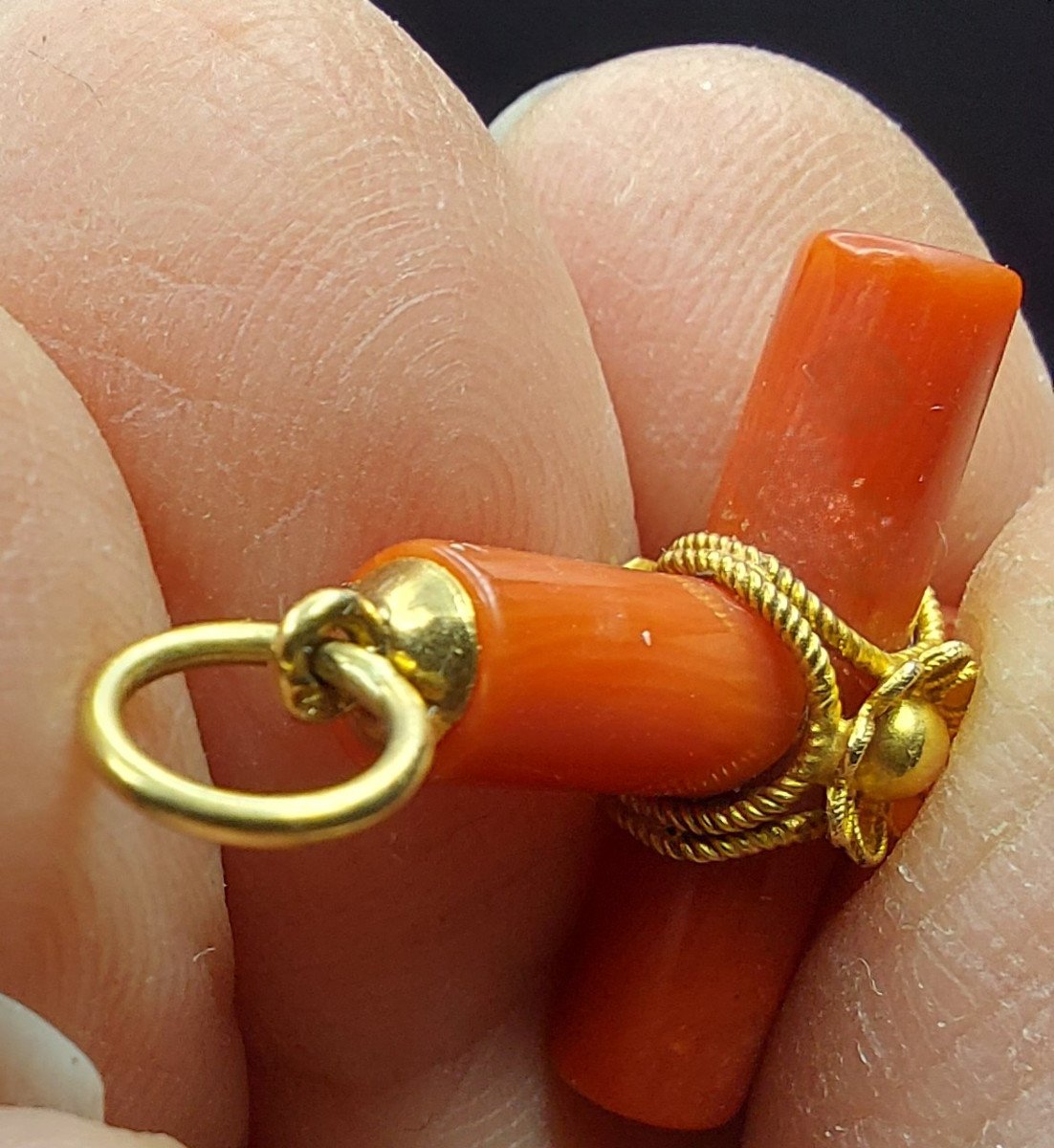 Coral And Gold Cross-photo-1