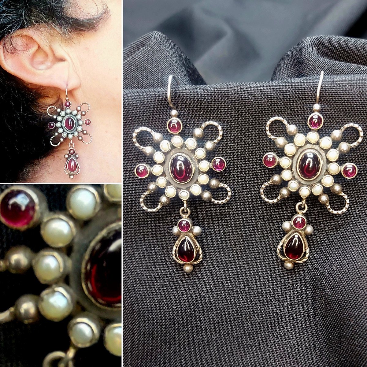 Austro-hungarian Earrings Circa 1900-photo-5