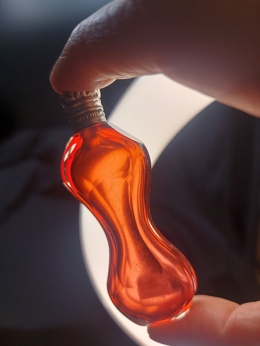 Cut Ruby Crystal Perfume Bottle -photo-2