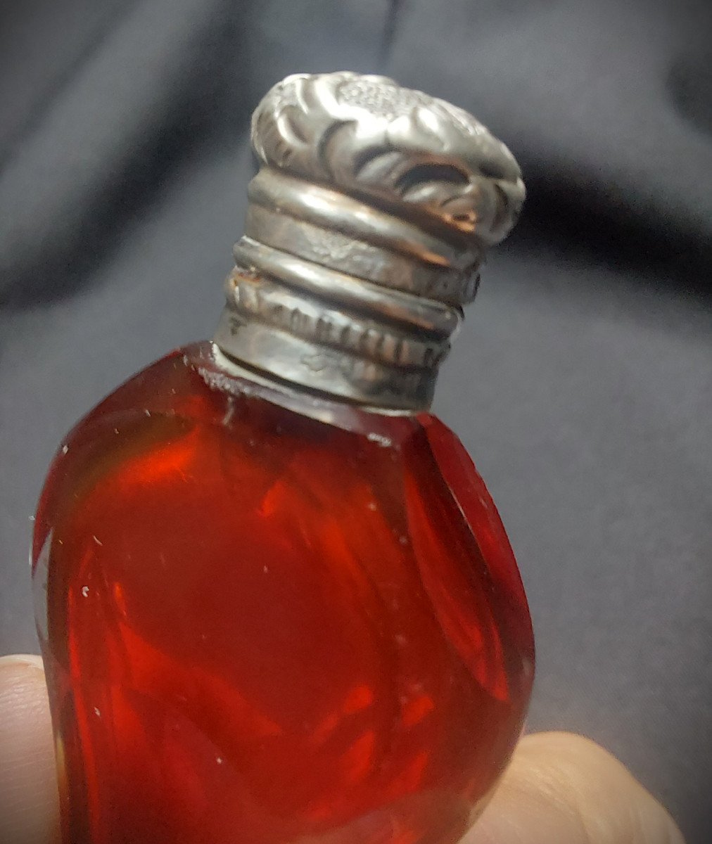 Cut Ruby Crystal Perfume Bottle -photo-2