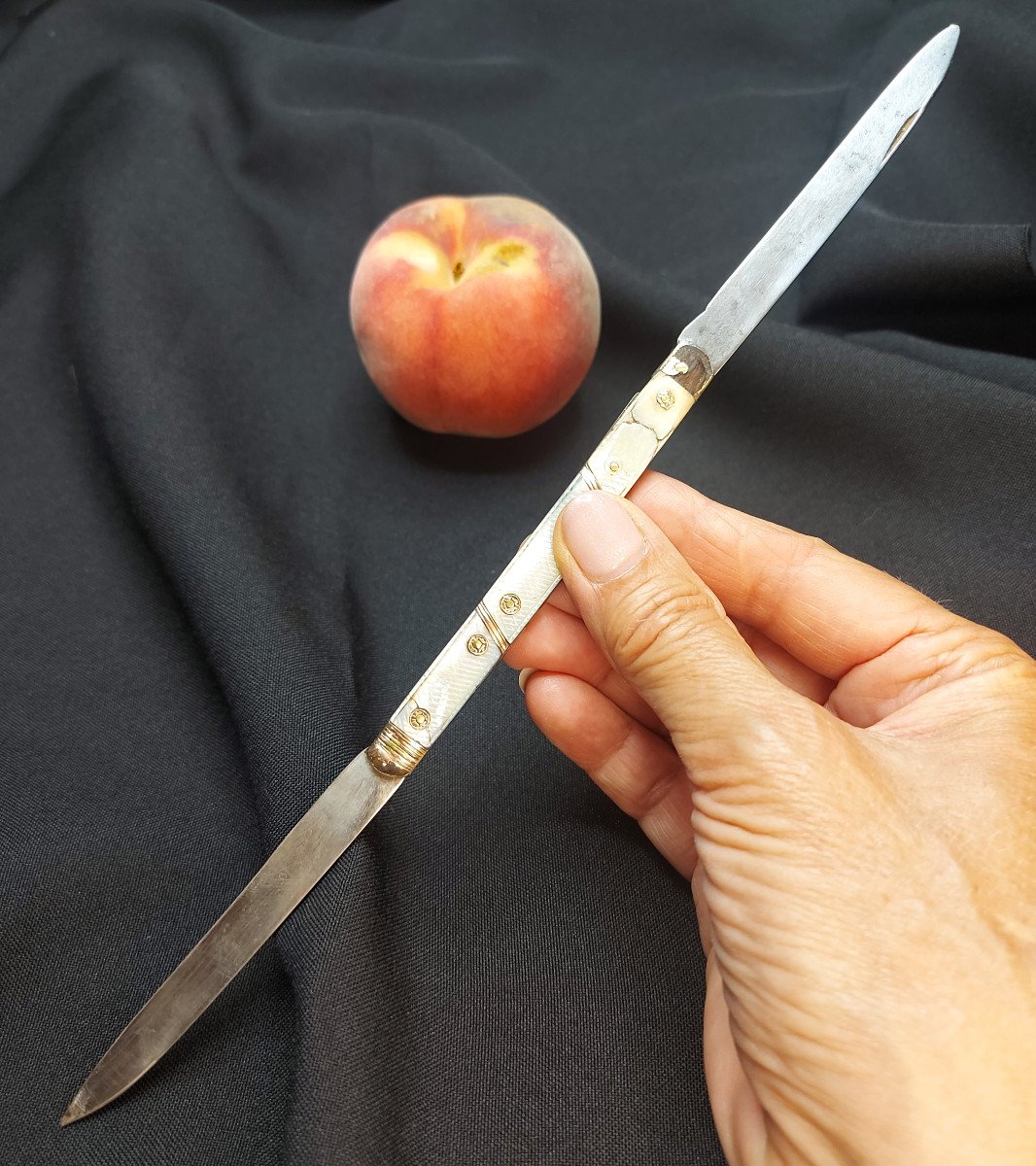 Louis XVI Period Two-blade Travel Knife-photo-3