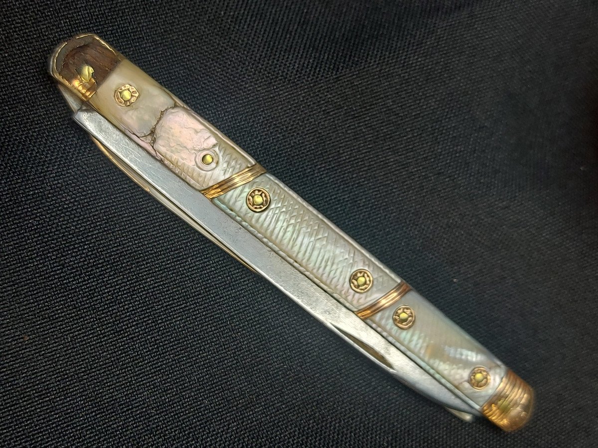 Louis XVI Period Two-blade Travel Knife-photo-1
