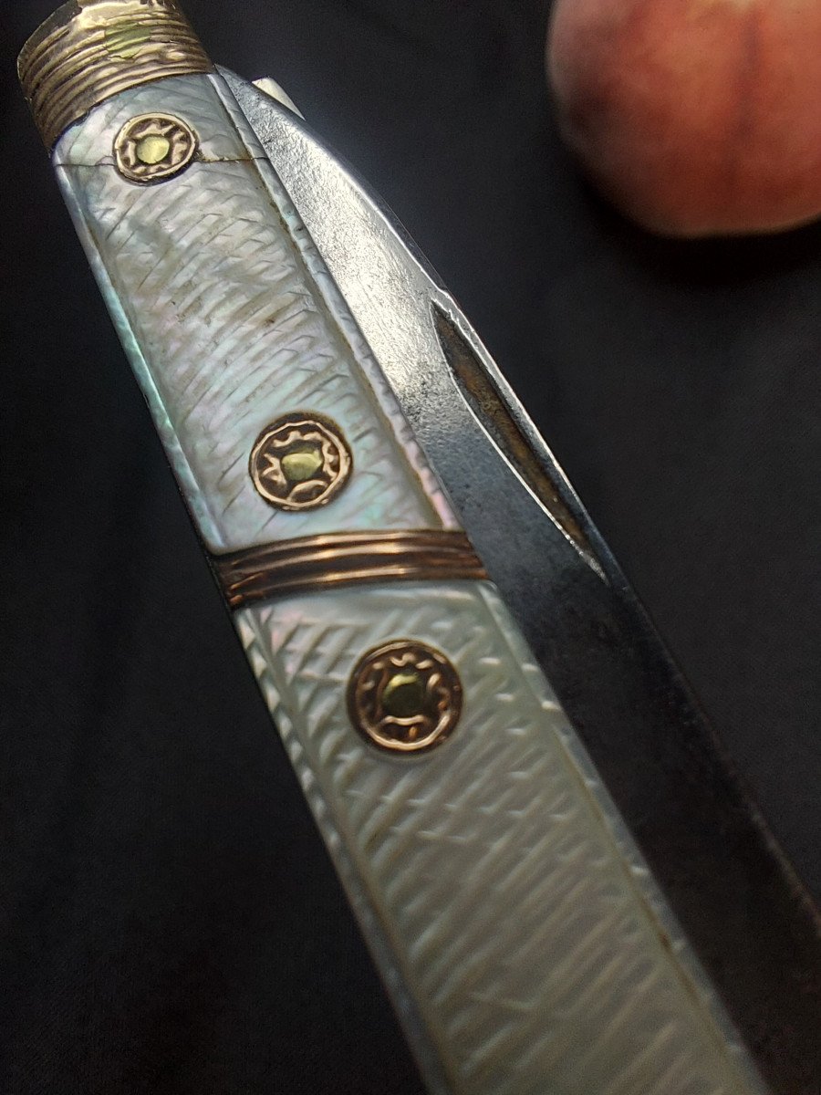 Louis XVI Period Two-blade Travel Knife-photo-6