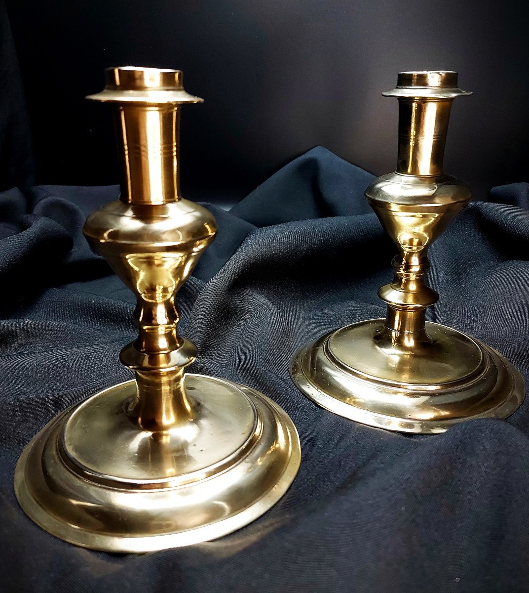 Bronze Candlesticks Late 16th-early 17th Century (pair Of)