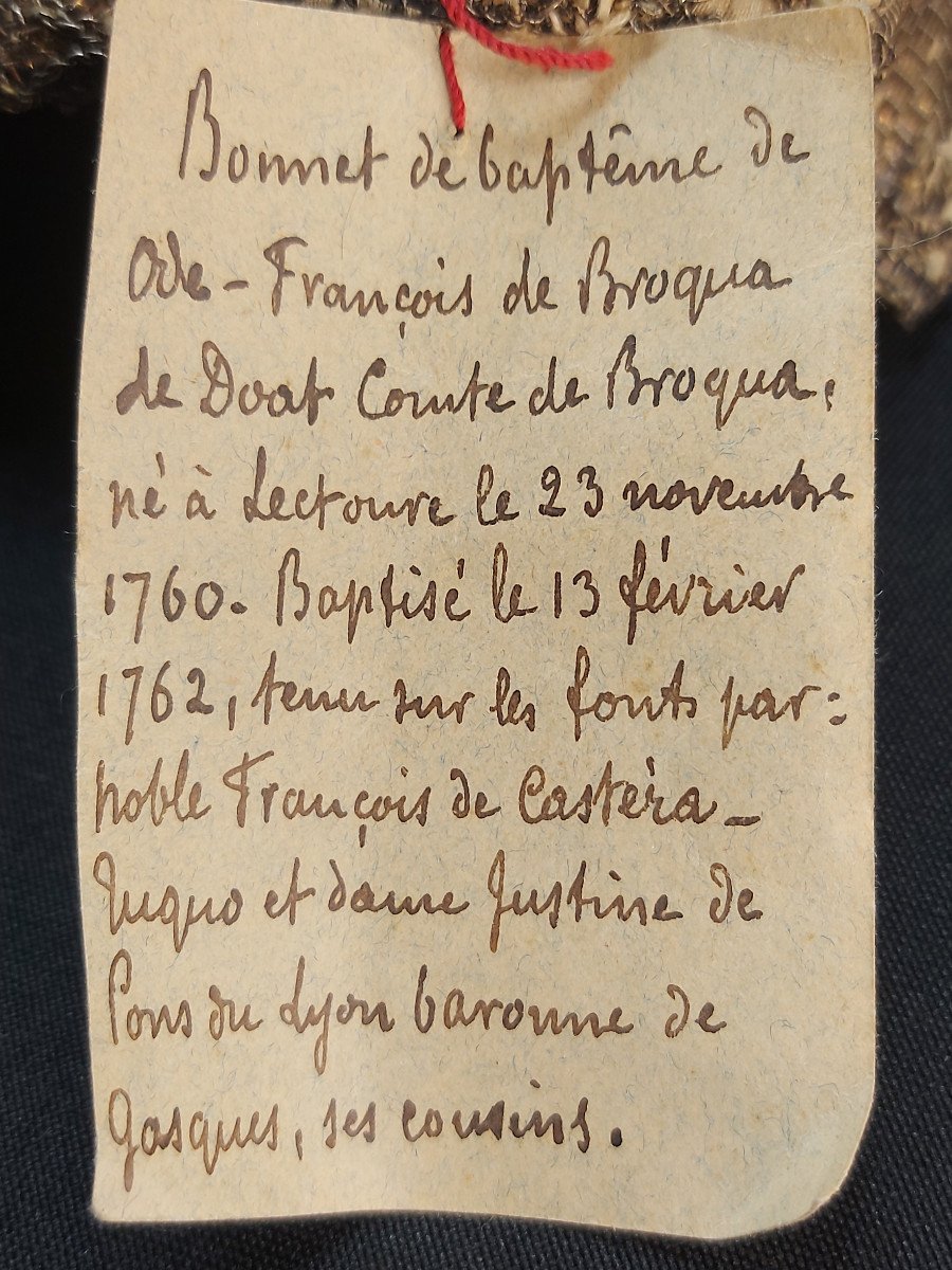 Bonnet De Baptême Du Petit Comte Sous LXV-photo-3