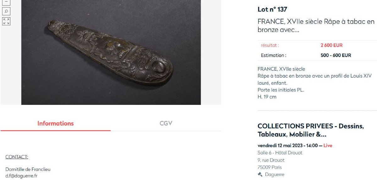 17th Century Bronze Tobacco Grater-photo-8