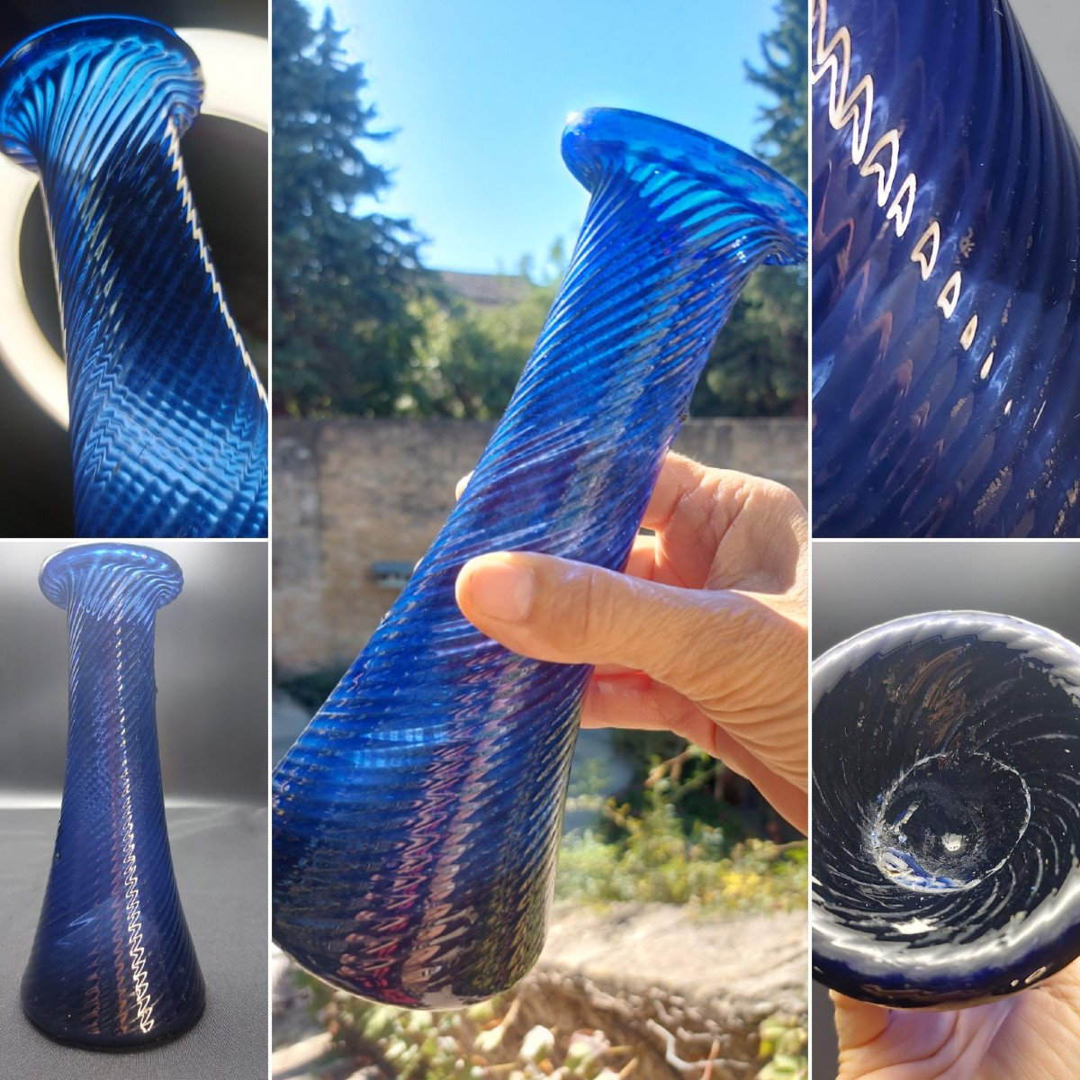 Vase En Verre Soufflé 18e Siècle