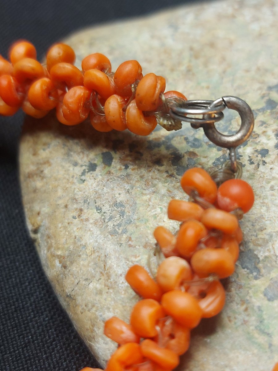 Coral Beads: Necklace And Bracelet-photo-2