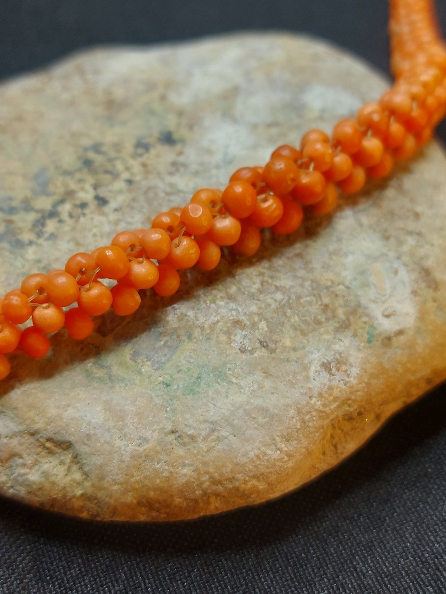 Coral Beads: Necklace And Bracelet-photo-5