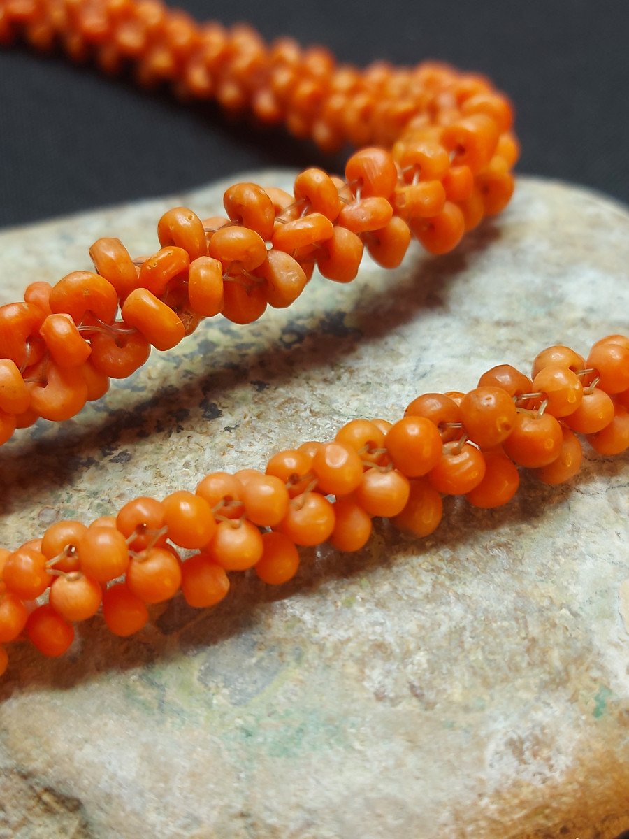 Coral Beads: Necklace And Bracelet-photo-6