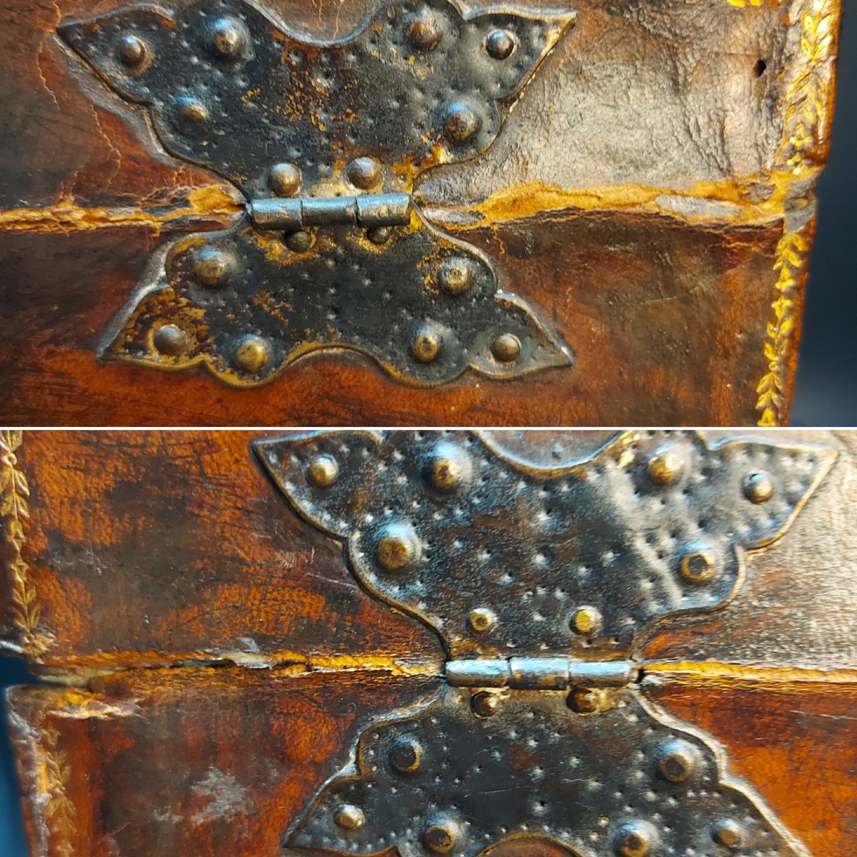 Coffret En Cuir Louis XIV Pour Les Huiles Saintes-photo-4