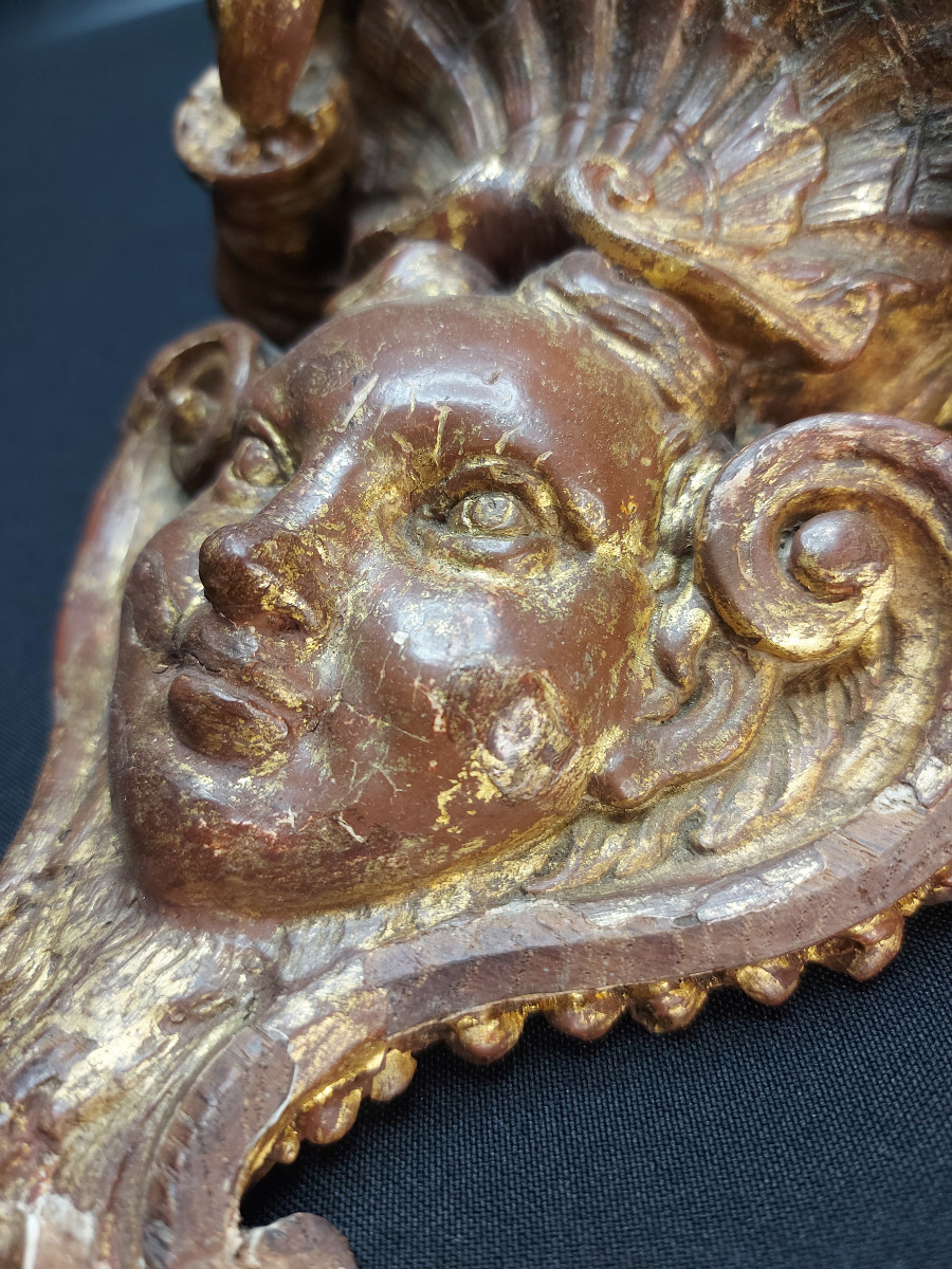 Console d'applique  Au Chérubin Epoque Régence-photo-2