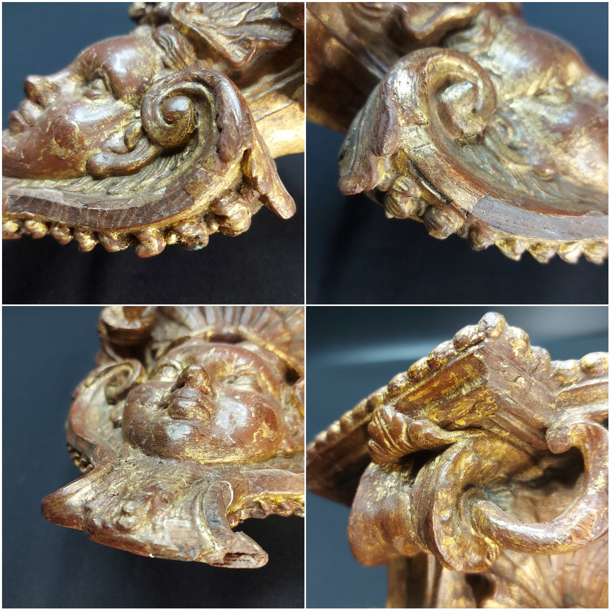 Console d'applique  Au Chérubin Epoque Régence-photo-5