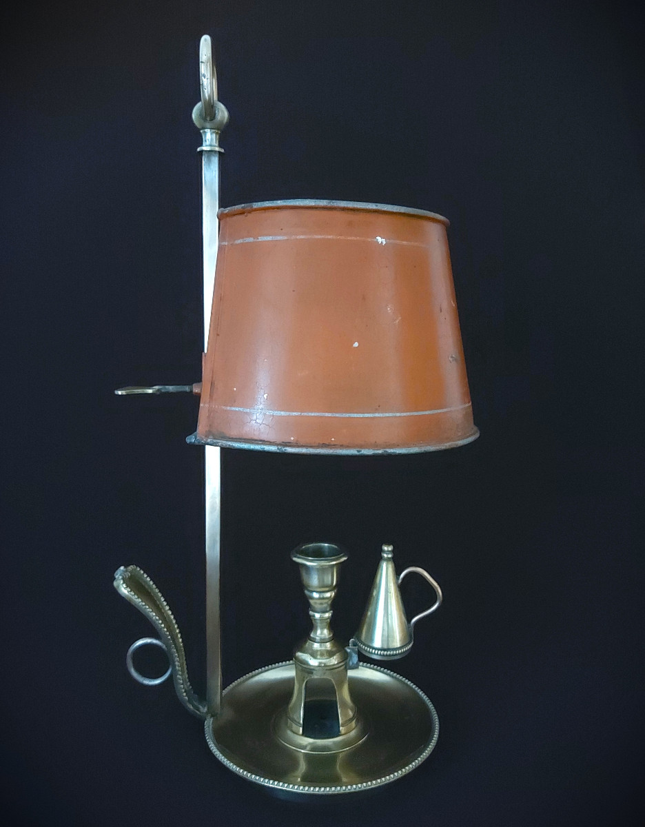 Candlestick Lamp, First Half Of The 19th Century-photo-2