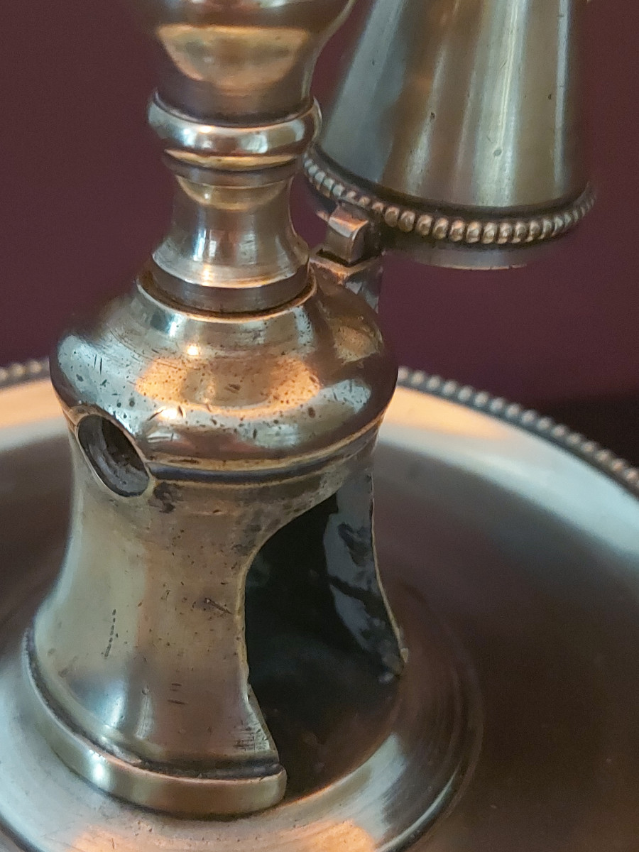 Candlestick Lamp, First Half Of The 19th Century-photo-5