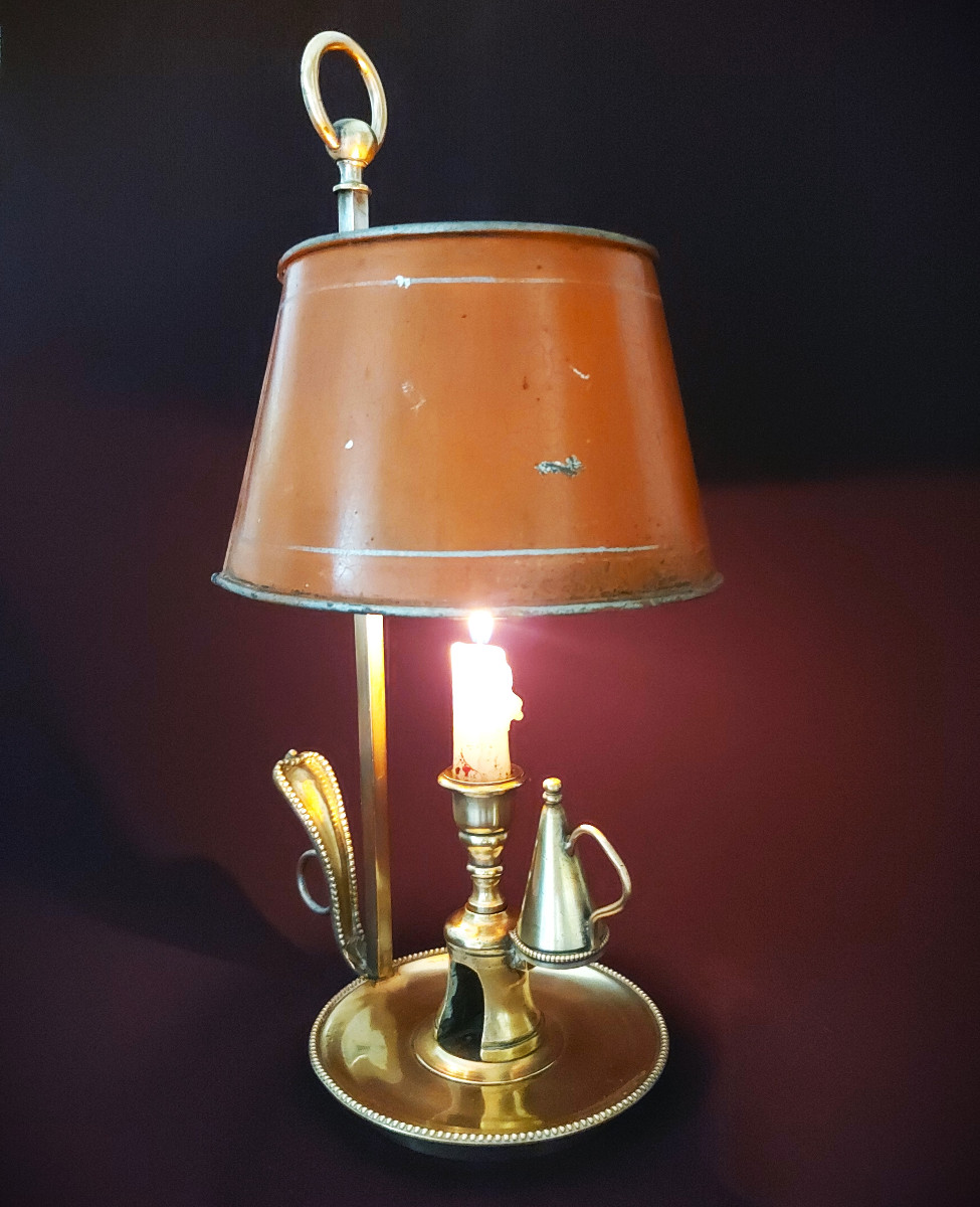 Candlestick Lamp, First Half Of The 19th Century-photo-7