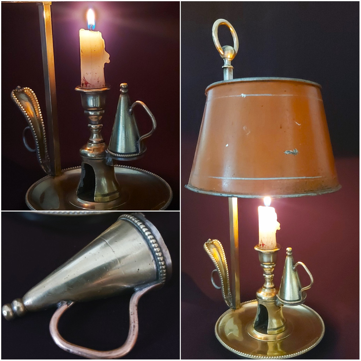 Candlestick Lamp, First Half Of The 19th Century