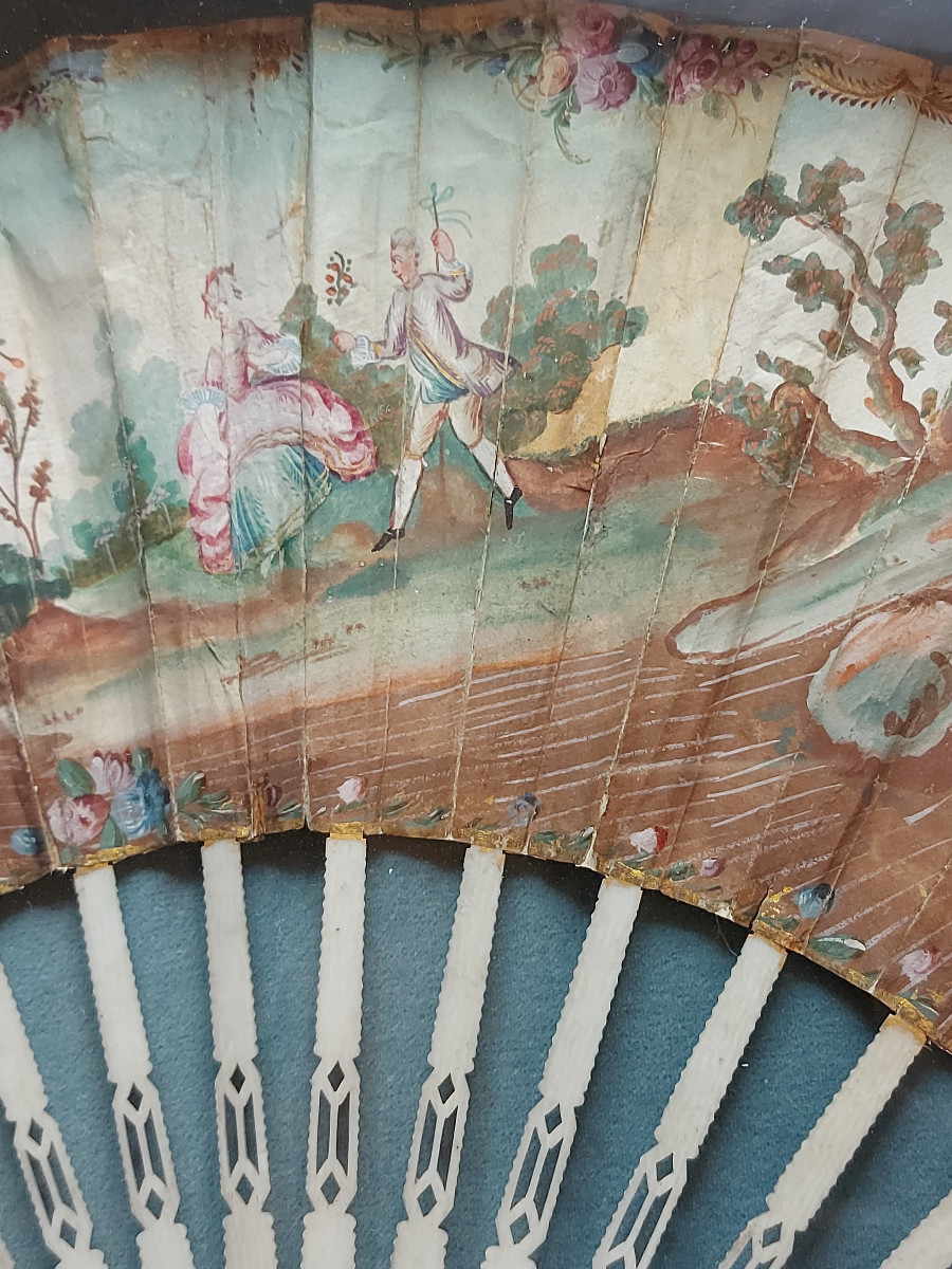 Eventail 18e Siècle encadré-photo-5