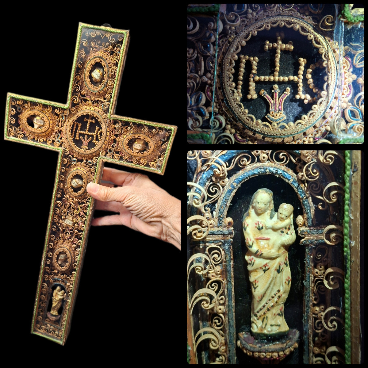 Reliquary Cross And Paper Filigree-photo-2