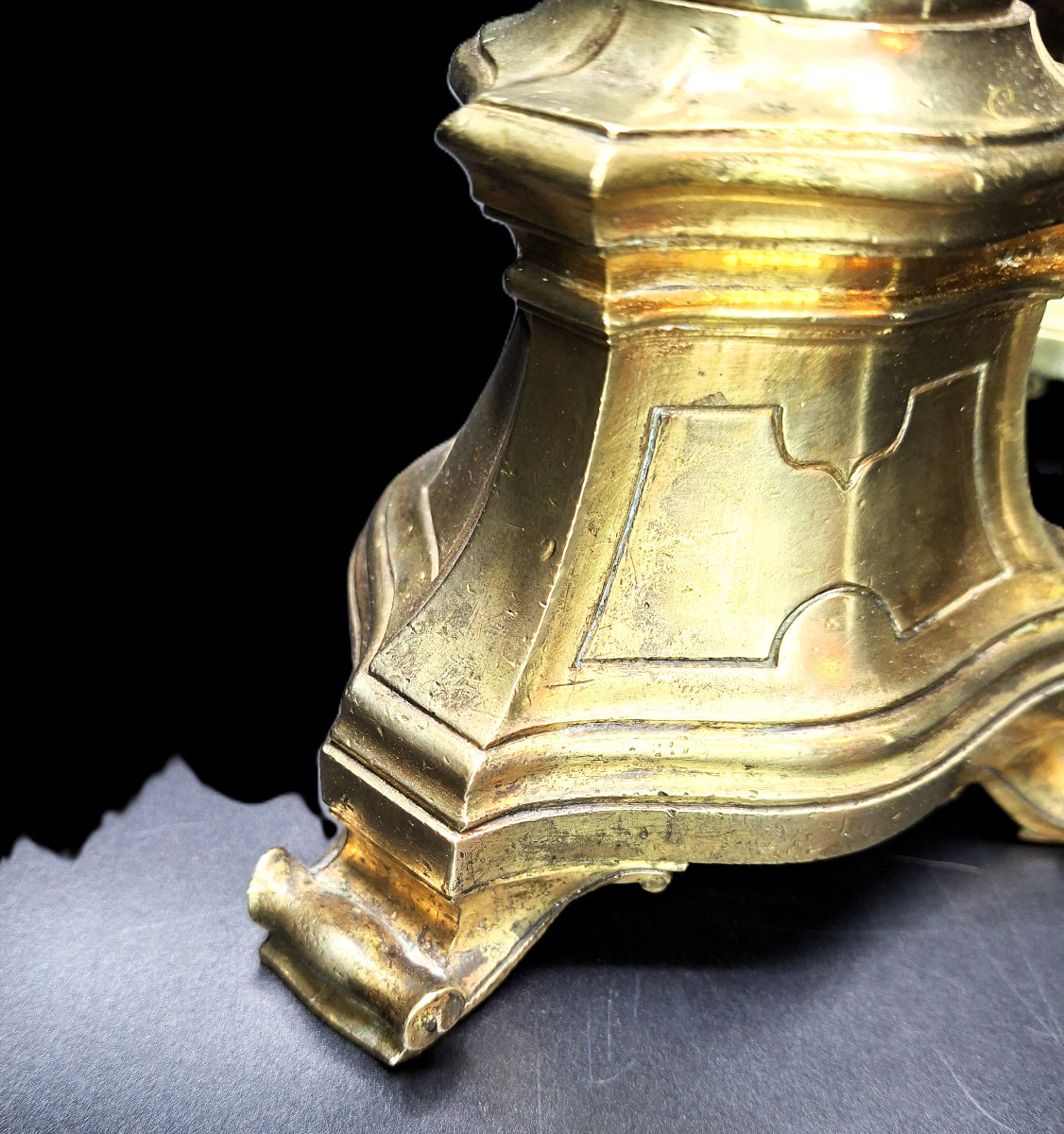 Bronze Candlesticks (pair) Style 17th Century-photo-3