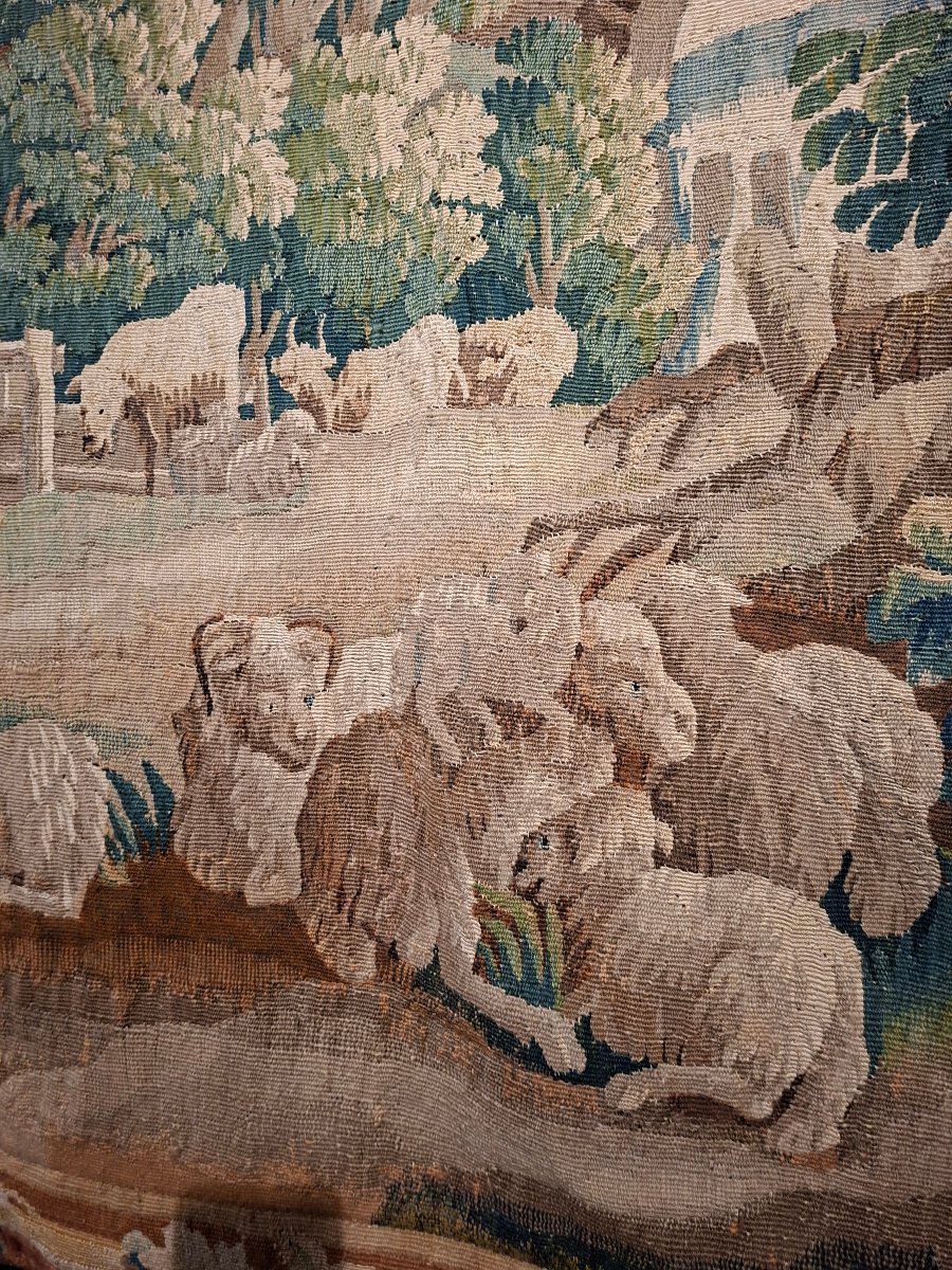 Aubusson Tapestry: *the Charenton Mill*, After A Work By J-b-m Huet-photo-8